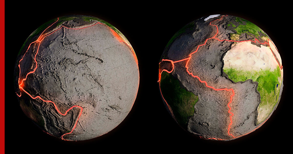 Карта движения тектонических плит
