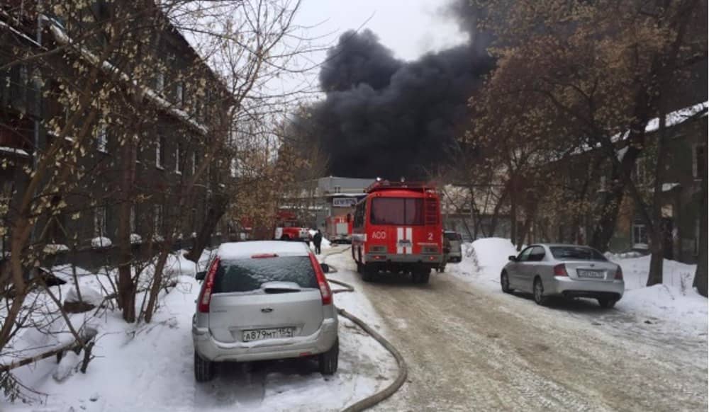 Пожар в Новосибирске