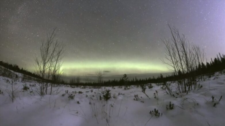 На Ямале сняли видео северного сияния