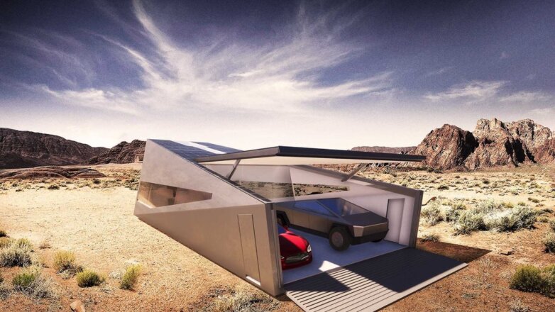 В сети показали дизайнерский гараж для Tesla Cybertruck