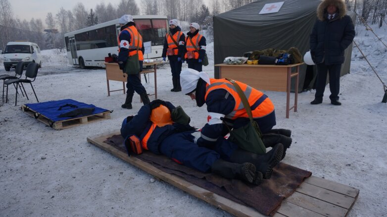 Горняки Талдинского разреза спасли «пострадавших» из-под завала