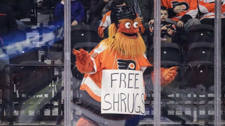 Талисман хоккейной команды «Филадельфия» показал «правильный карантин»