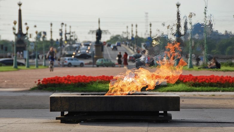Жительница Петербурга потушила газировкой Вечный огонь на Марсовом поле