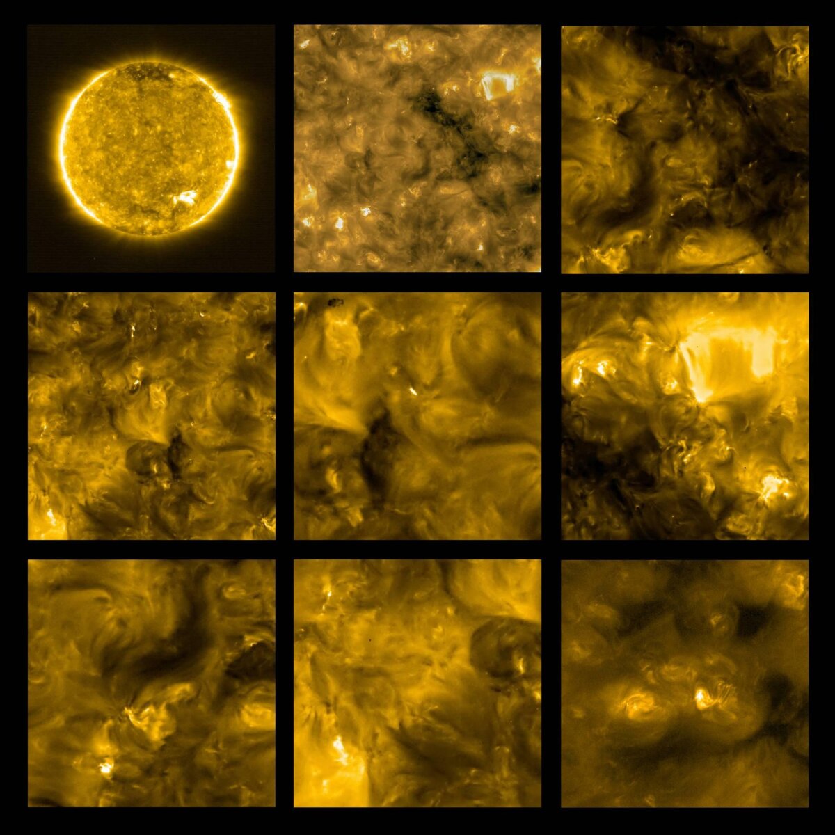 Фотографии Солнца, которые сделал аппарат Solar Orbiter