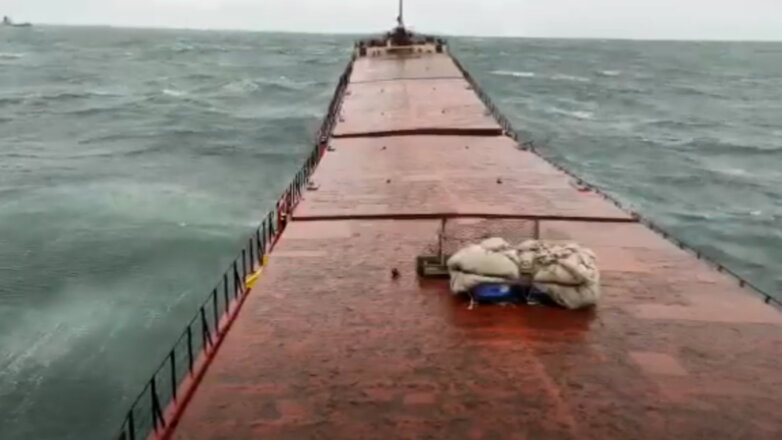 Момент крушения украинского сухогруза в Турции сняли на видео