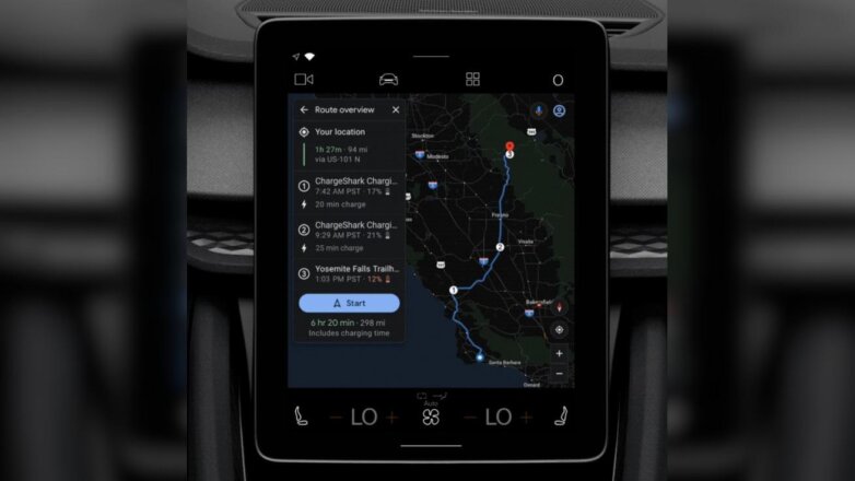 Google научили строить маршруты для электромобилей между зарядными станциями