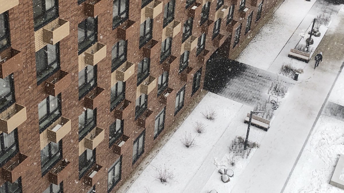 снегопад в Москве