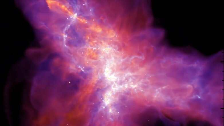 Рождение звезды показали в виде компьютерной модели: видео
