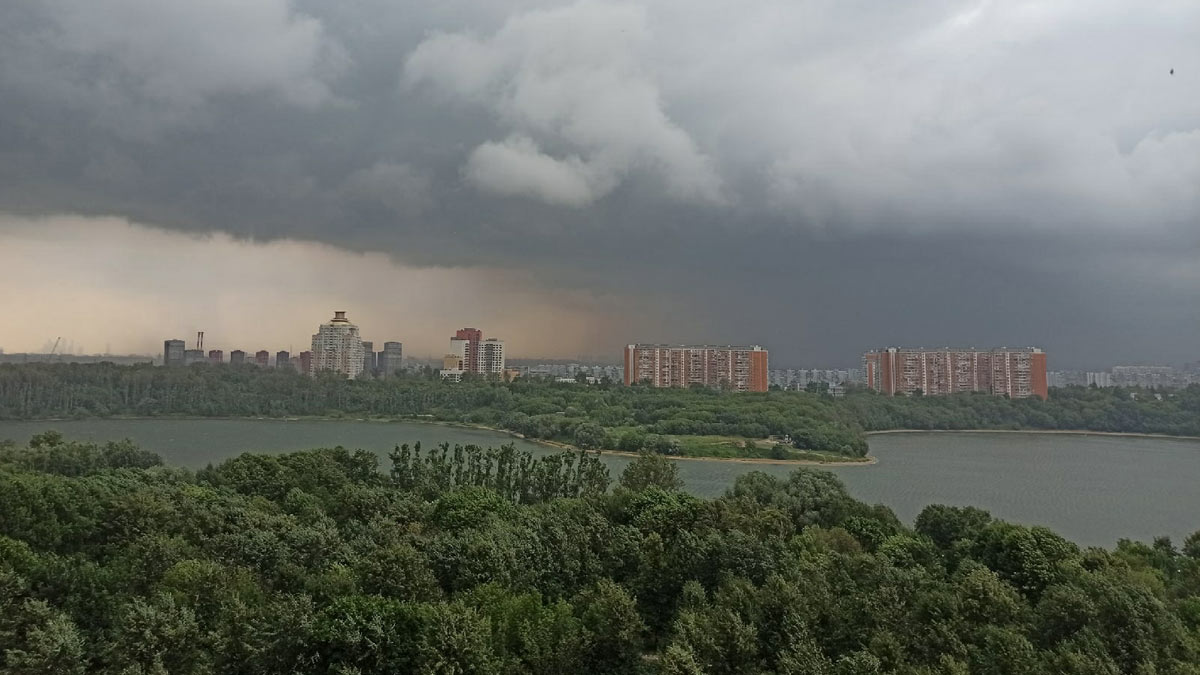 река дождь тучи небо