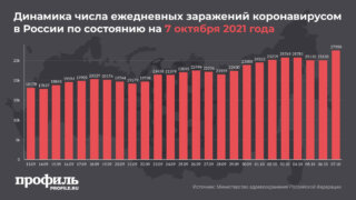 В России выявили максимальное число заражений COVID-19 за сутки с начала года