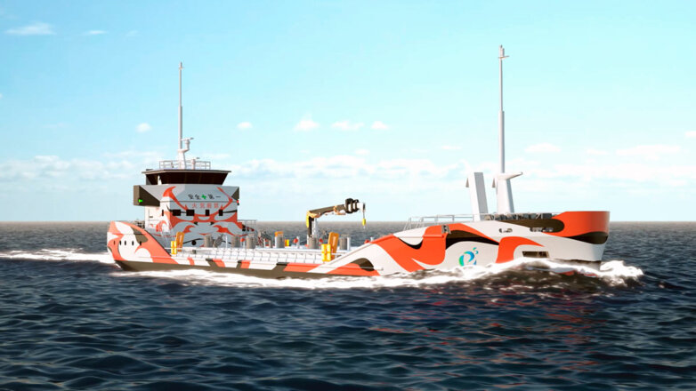 Первый в мире танкер на электродвигателях спустили на воду в Японии