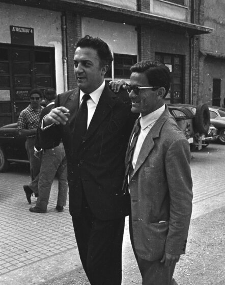 Пьер Паоло Пазолини и Федерико Феллини