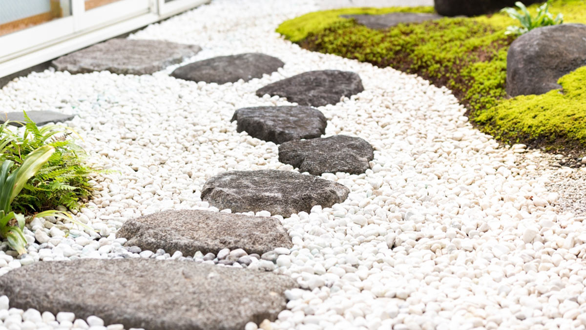 Гравийная зона, дорожка