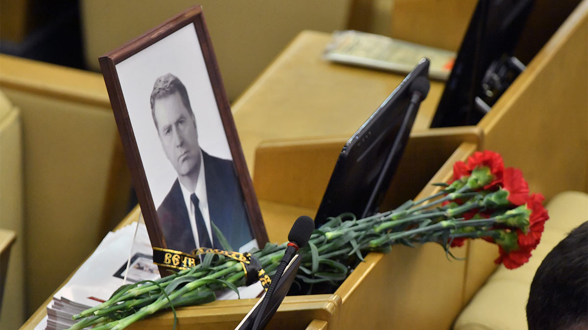 Портрет Владимира Жириновского в госдуме