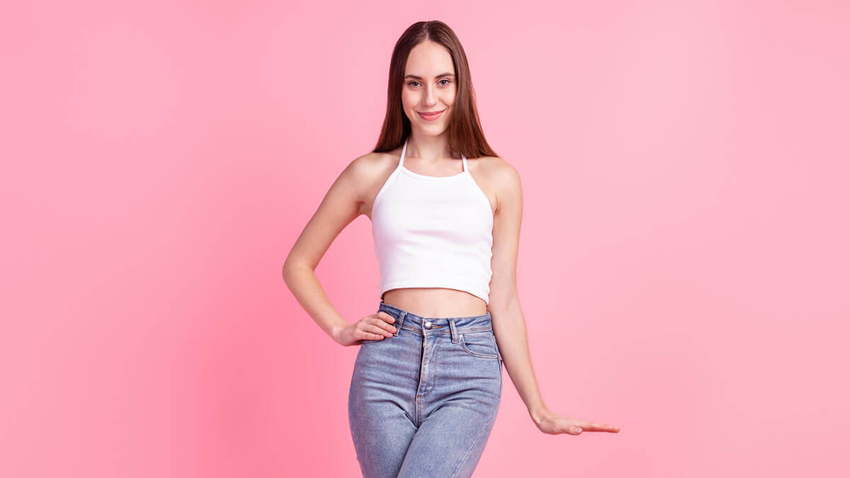 Джинсы с высокой посадкой