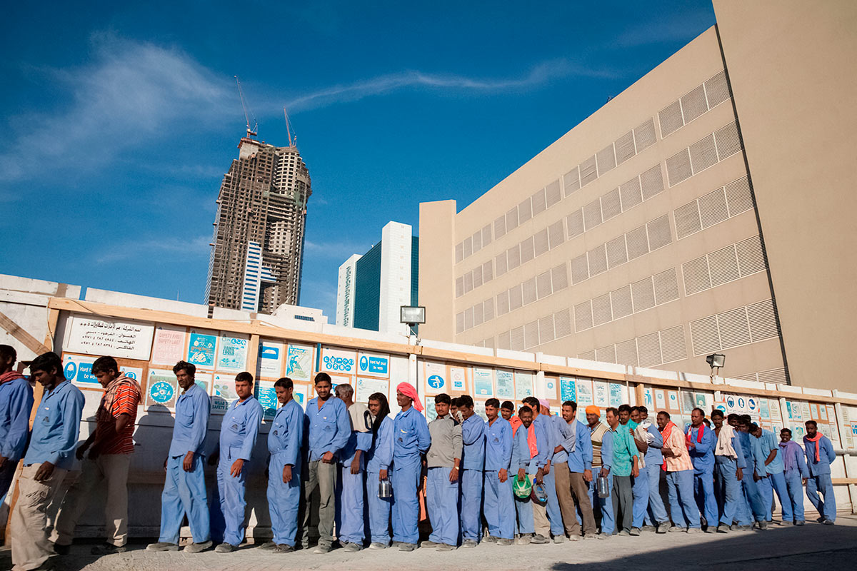 Индийские рабочие в Дубае