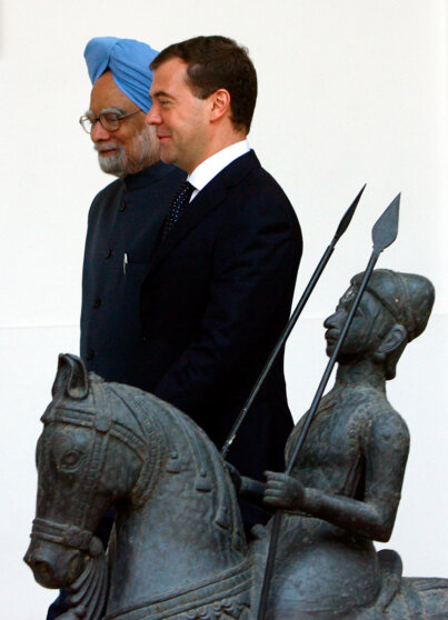 Манмохан Сингх и Дмитрий Медведев