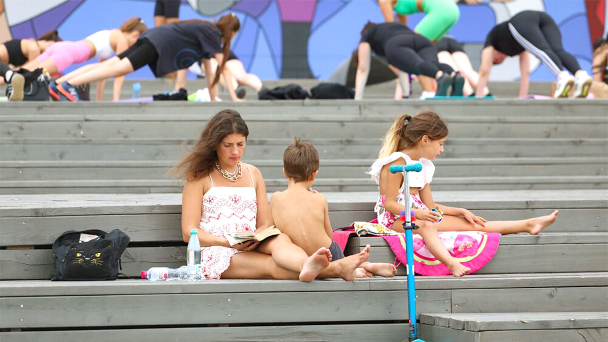 Жаркая погода в Москве