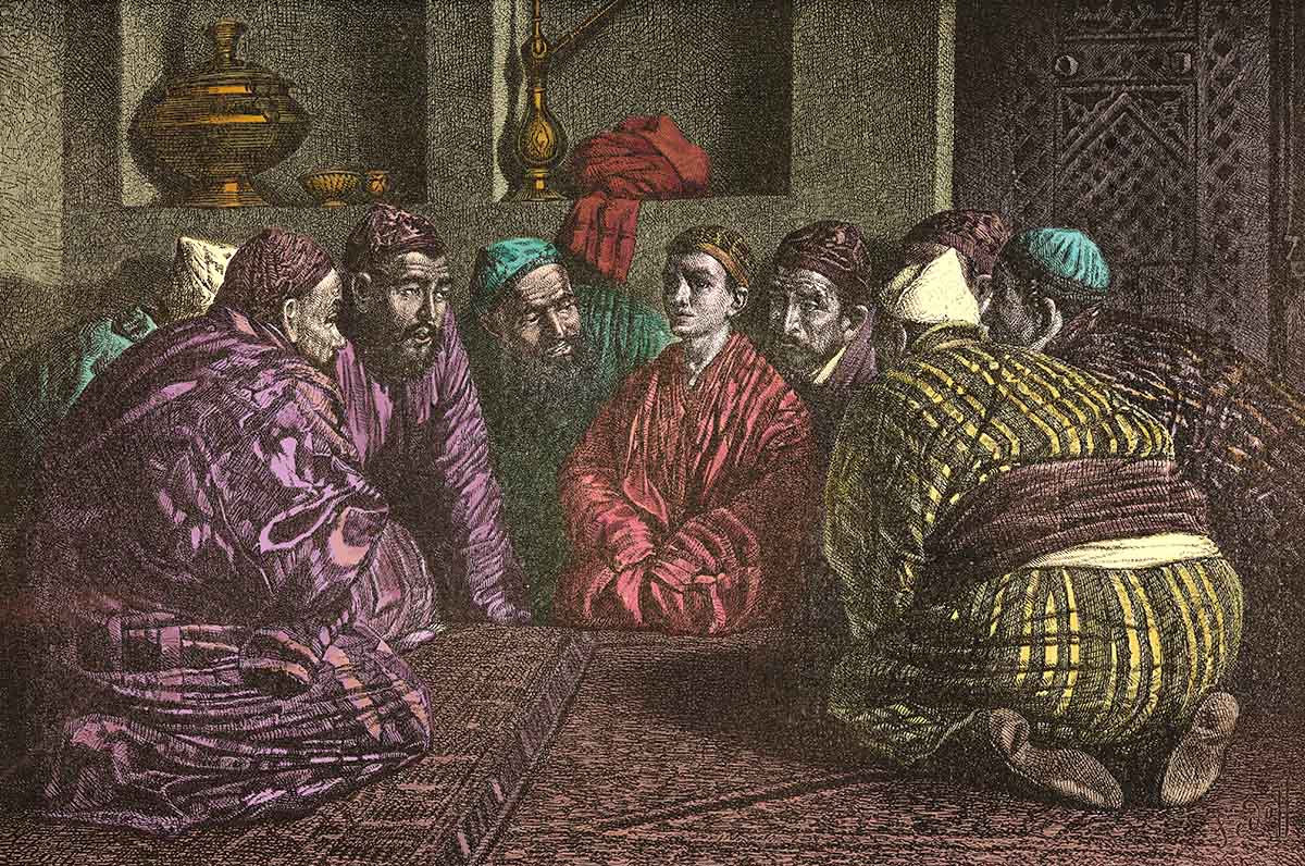 Картина Василия Верещагина "Бача и его поклонники"