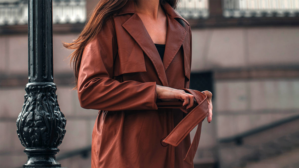 Кожаное пальто