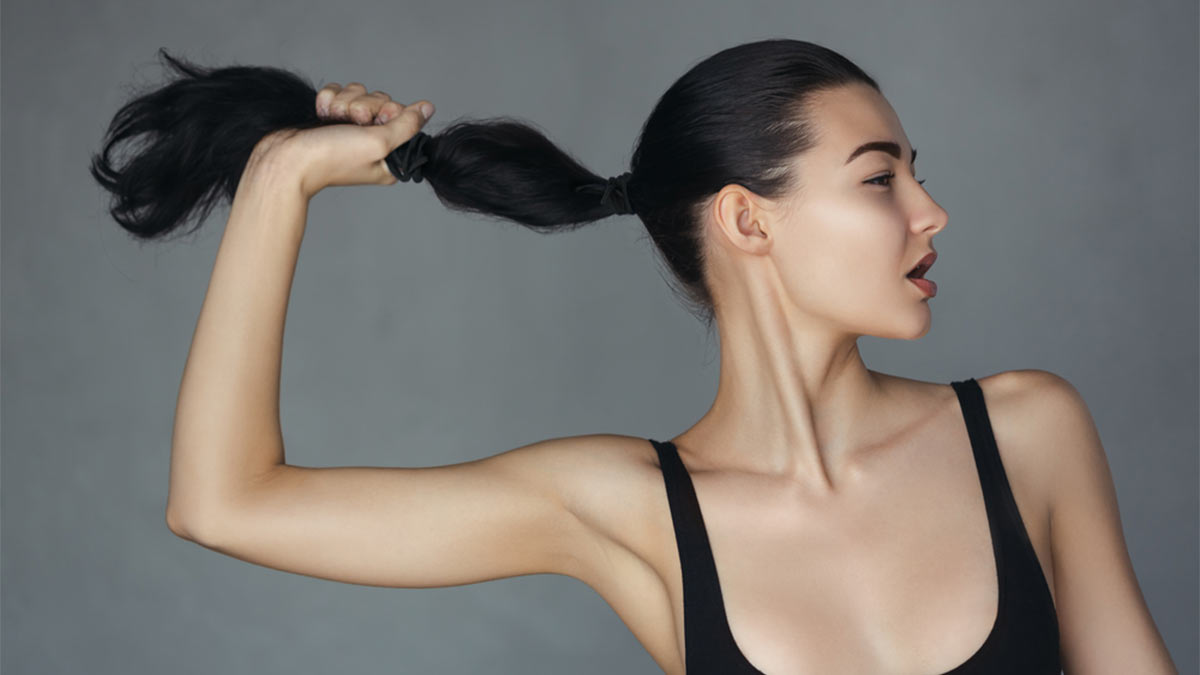 Прическа хвост