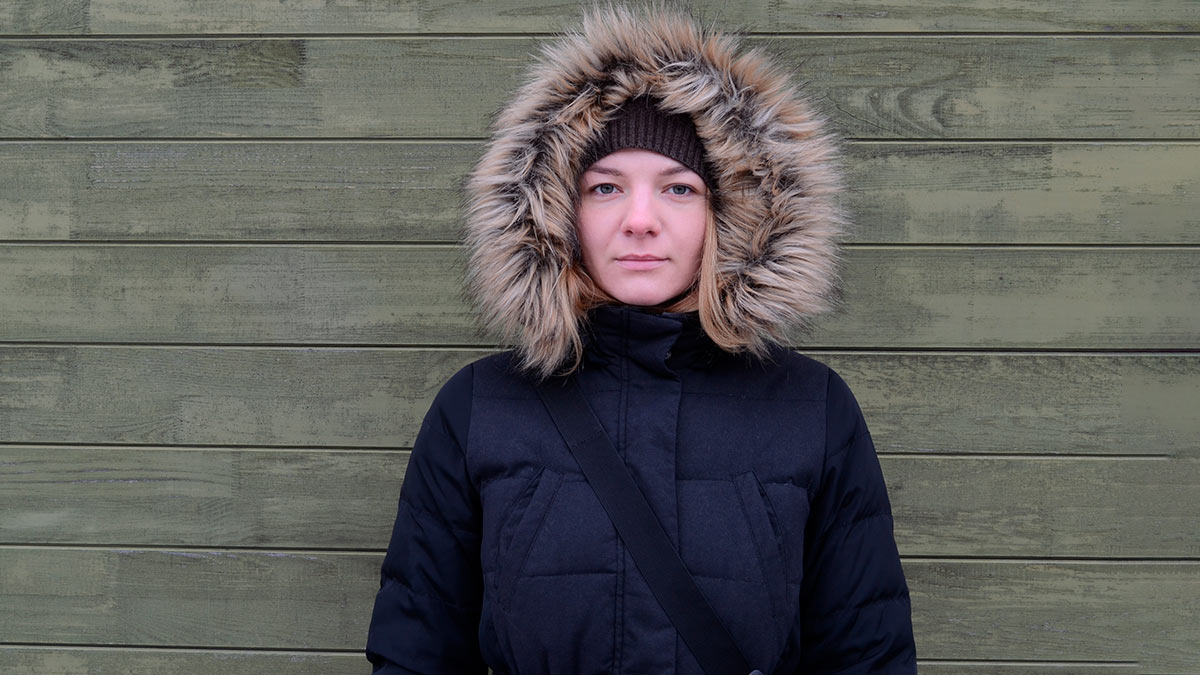 Пуховик с мехом