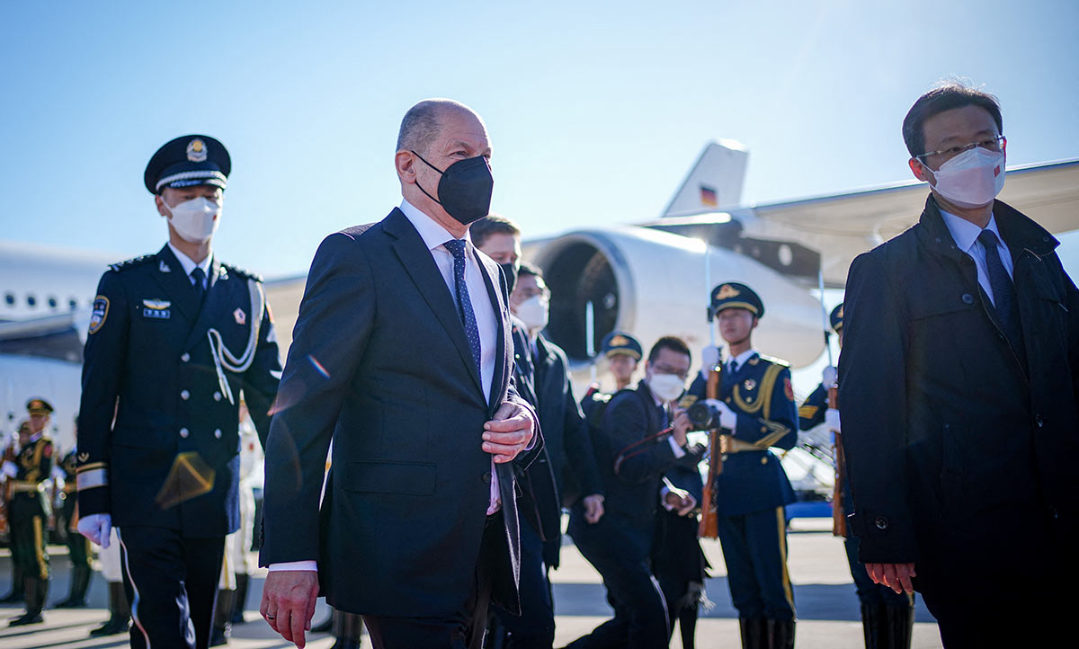 Олаф Шольц в Китае