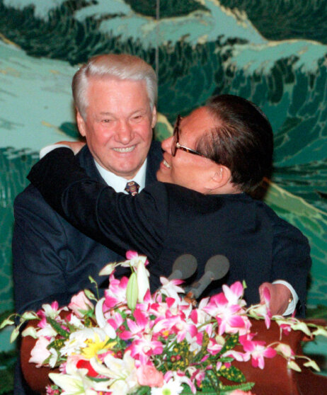 Борис Ельцин и Цзян Цзэминь