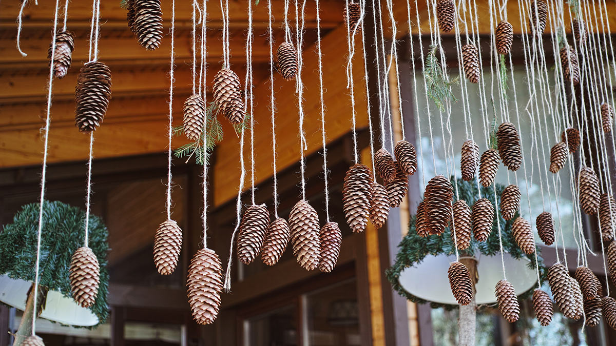 Украшение окна на новый год