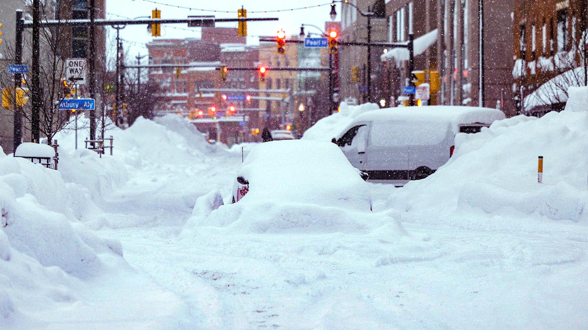 Снежная буря в США