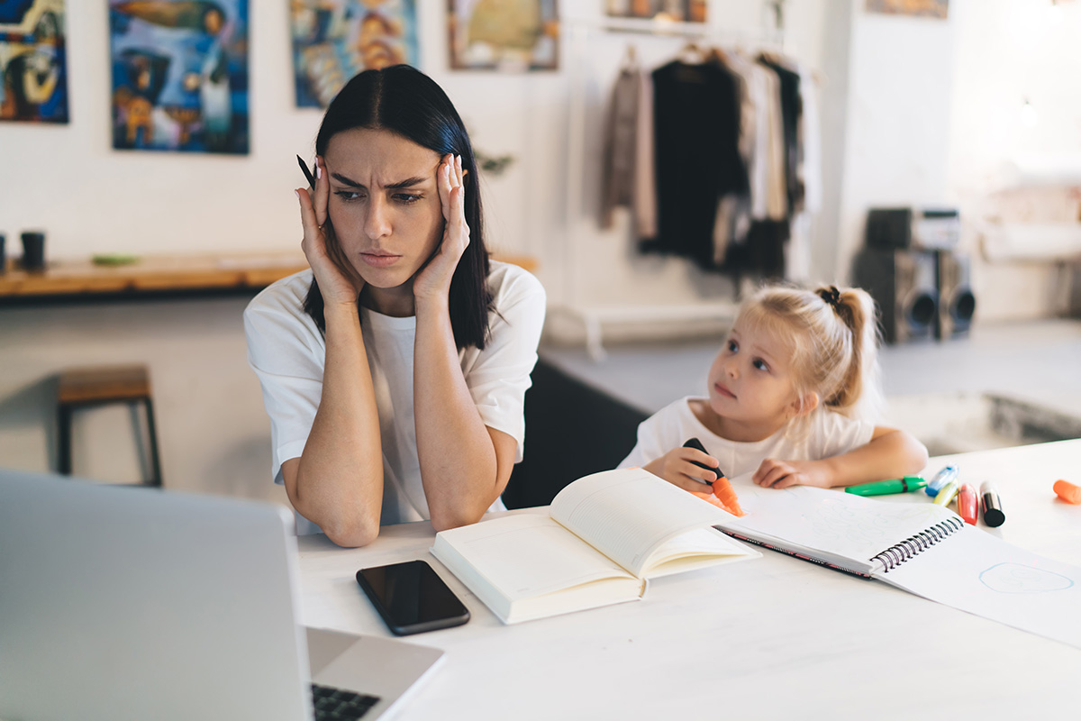 Мама работает на удаленке