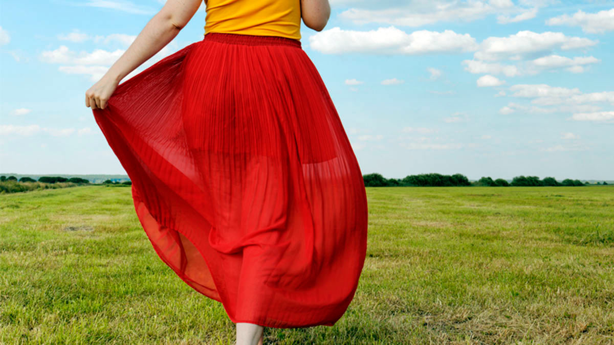 Многослойная юбка в пол