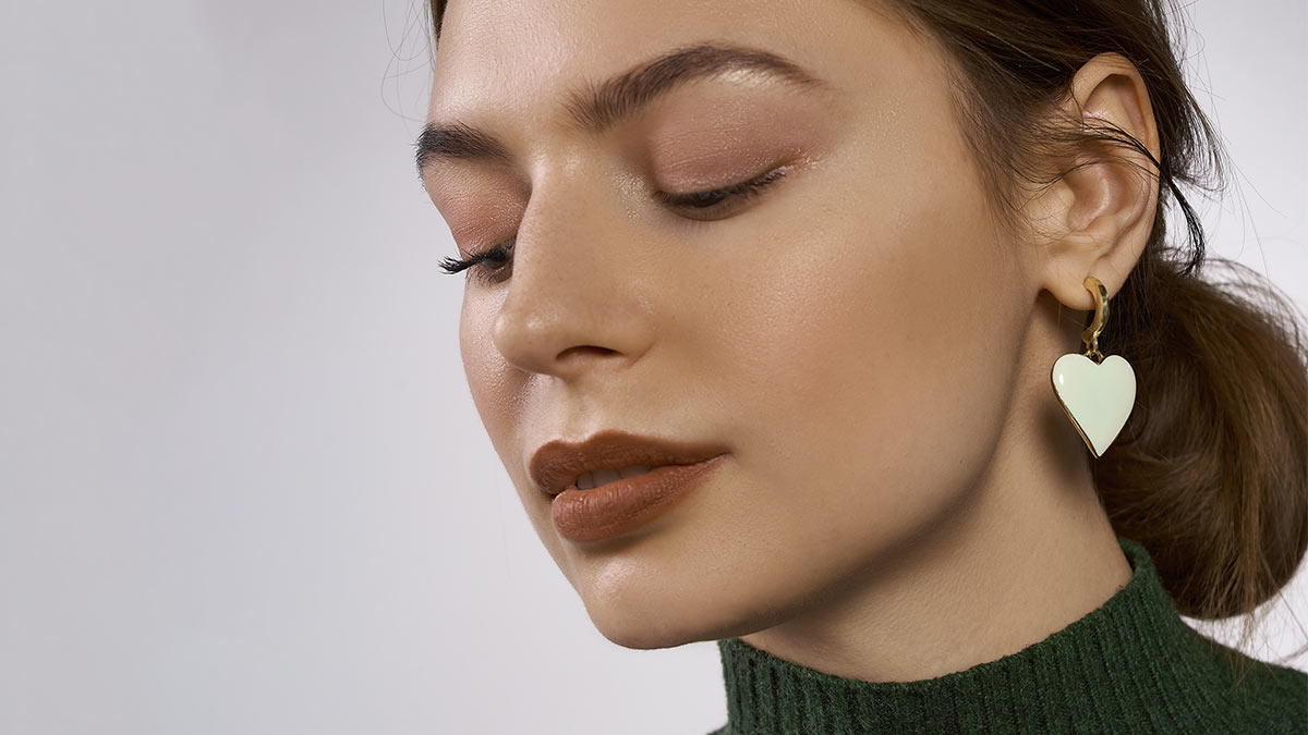 Сережки с сердечками