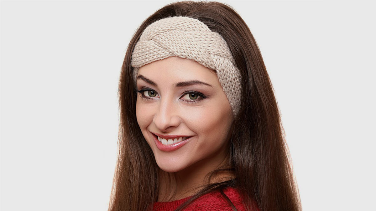 Вязаная повязка на голову