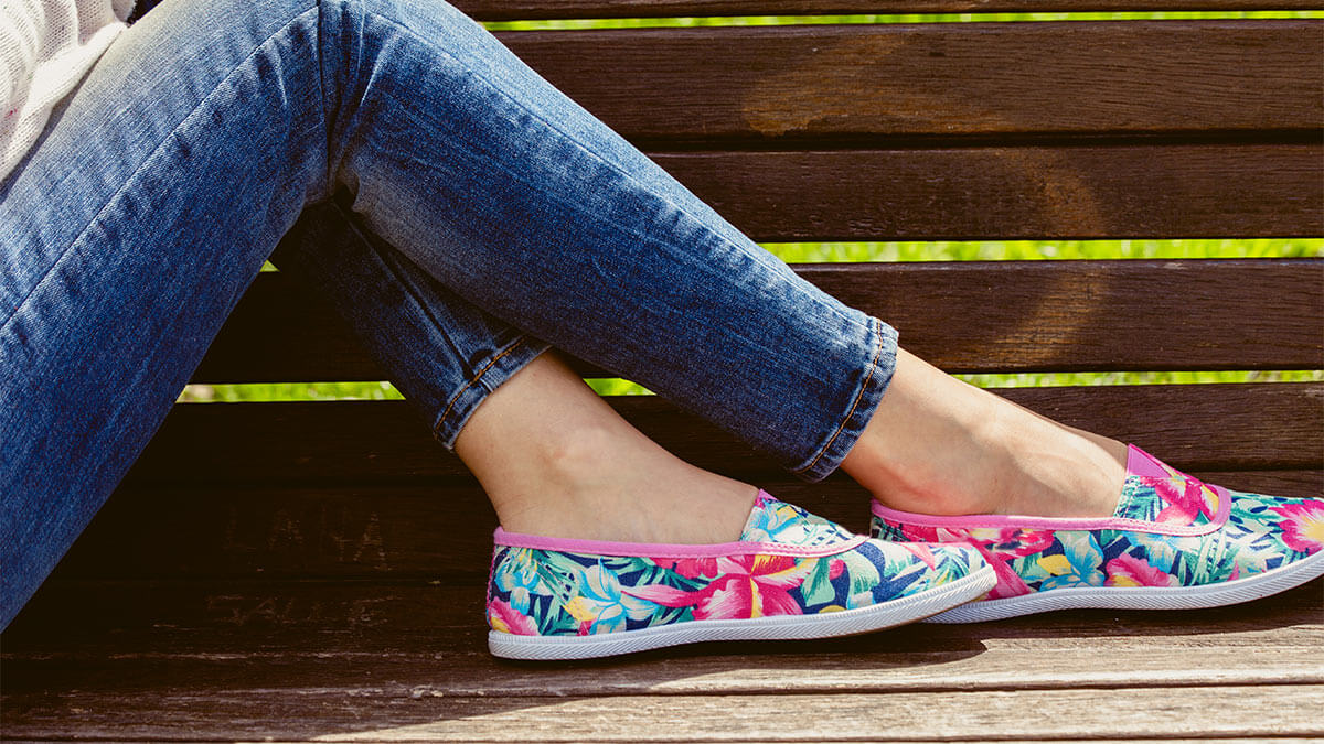 Балетки из текстиля