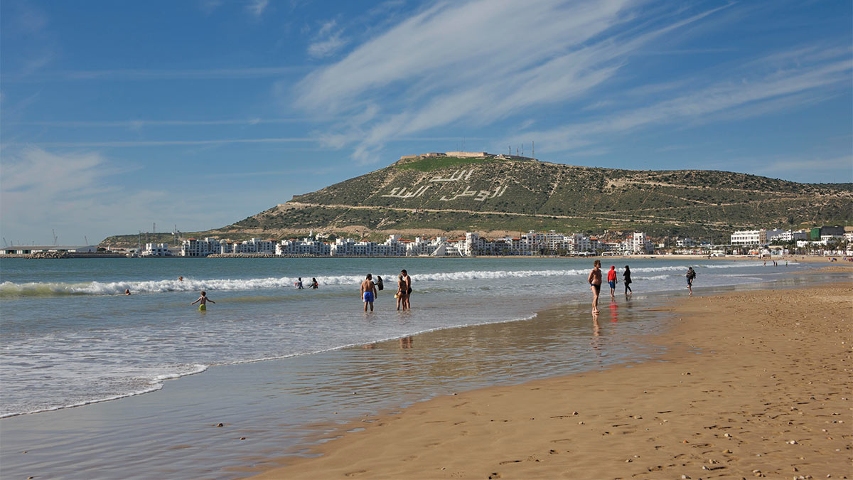 Песчаный пляж Агадира, Марокко