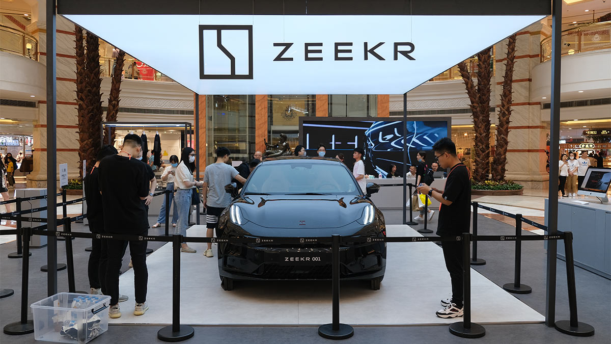 Электромобиль Zeekr на выставке в Шанхае