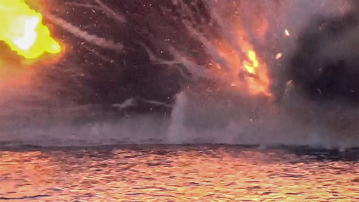 Уничтожение украинских надводных беспилотников