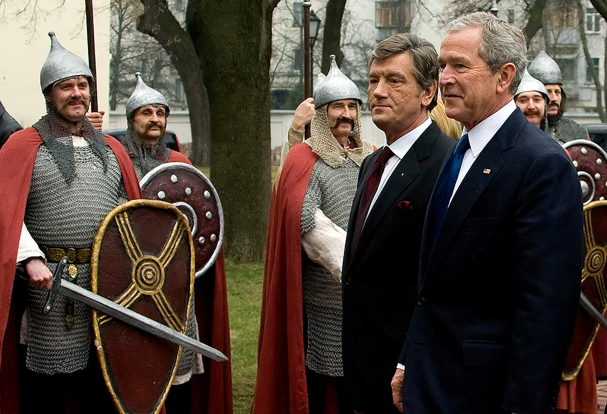 Президент Украины Виктор Ющенко и президент США Джордж Буш