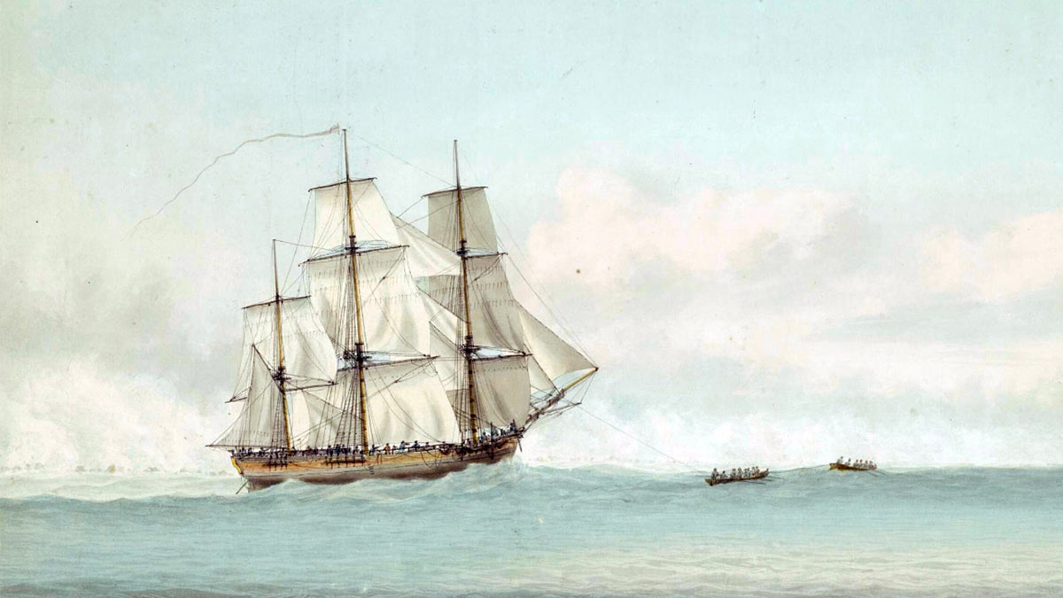 «Индевор» возле берегов Новой Голландии