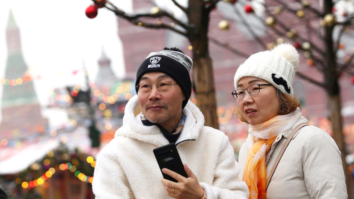 Иностранные туристы в Москве