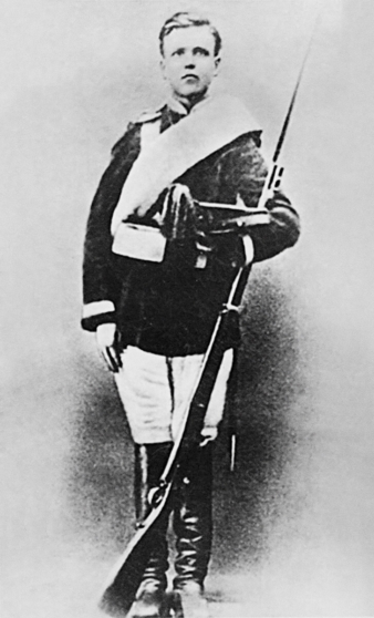 В. А. Гиляровский – юнкер. 1871 г.