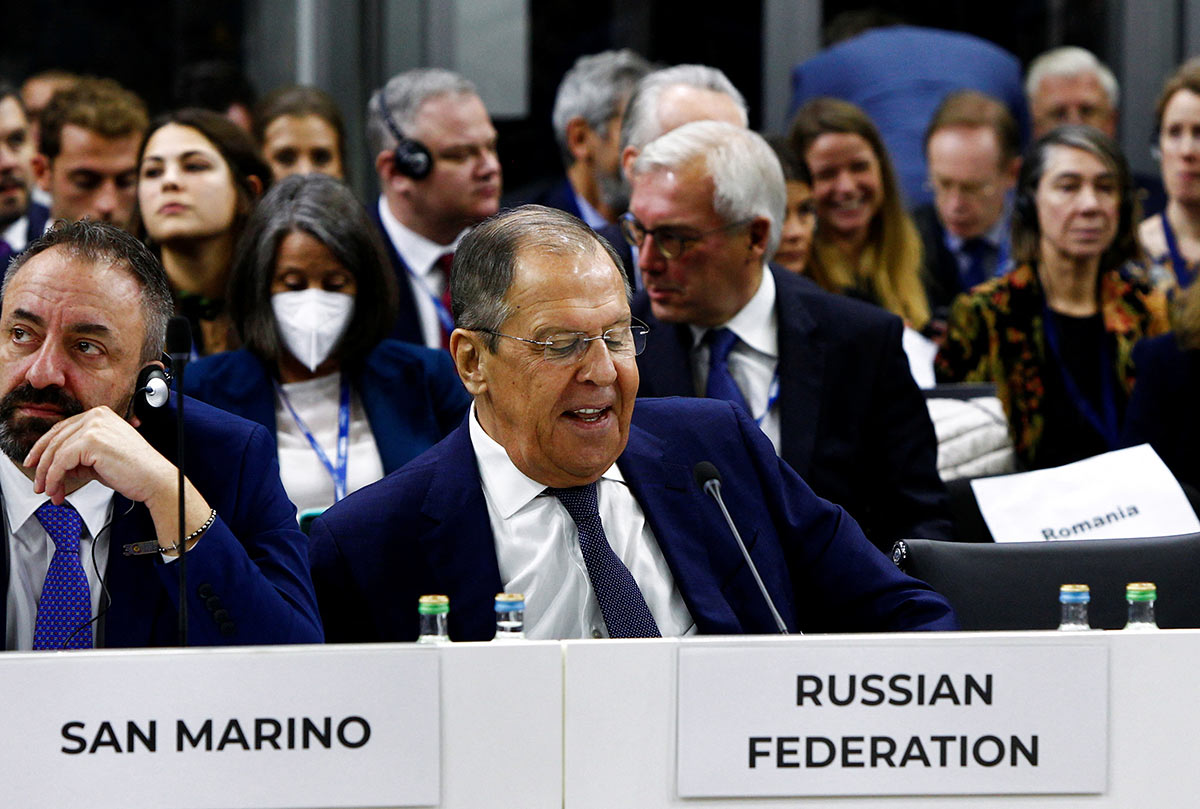 МИД РФ Сергей Лавров на встрече министров иностранных дел ОБСЕ в Северной Македонии