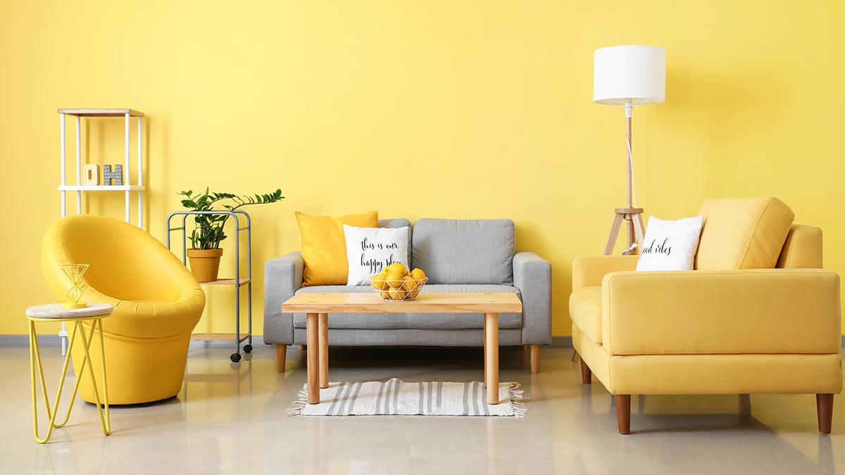 Серый и жёлтый