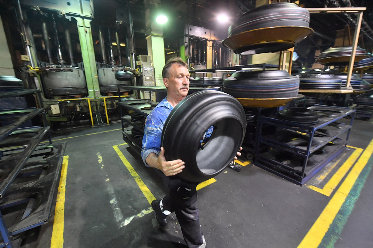 Цех вулканизации шин