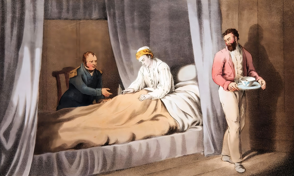 Лорд Байрон на смертном одре