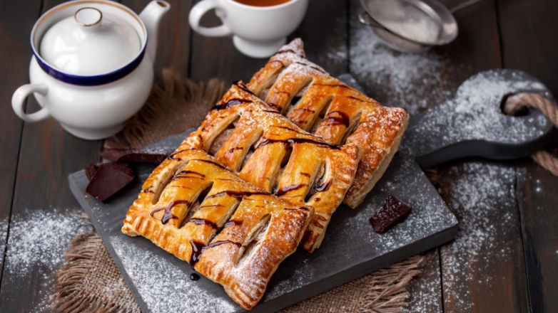 30 минут на кухне: печенье из слоеного теста с шоколадом