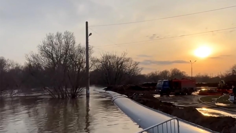 Уровень воды в реке Урал в Оренбурге вырос до 1183 см