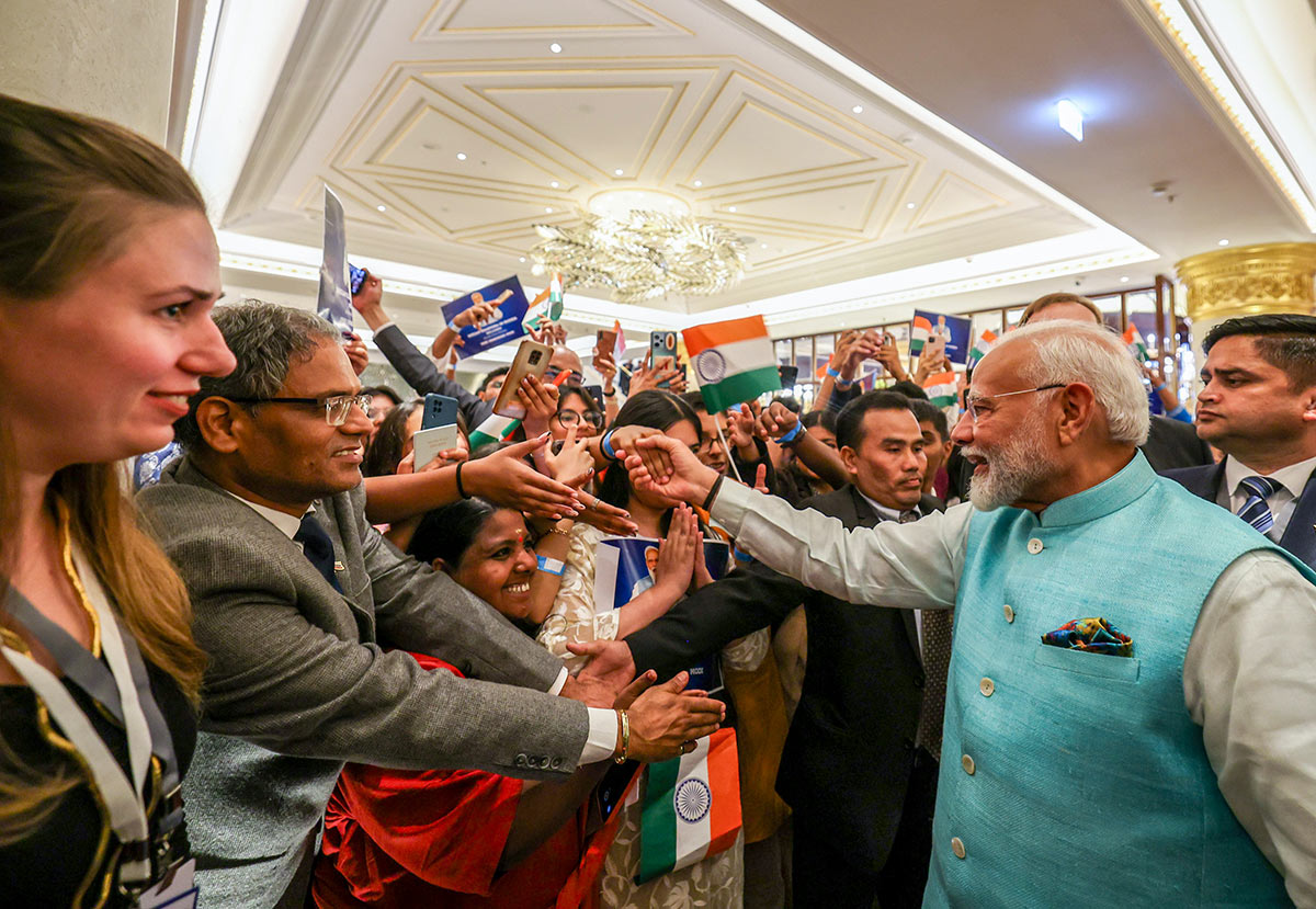 Премьер-министр Индии Нарендра Моди в Москве