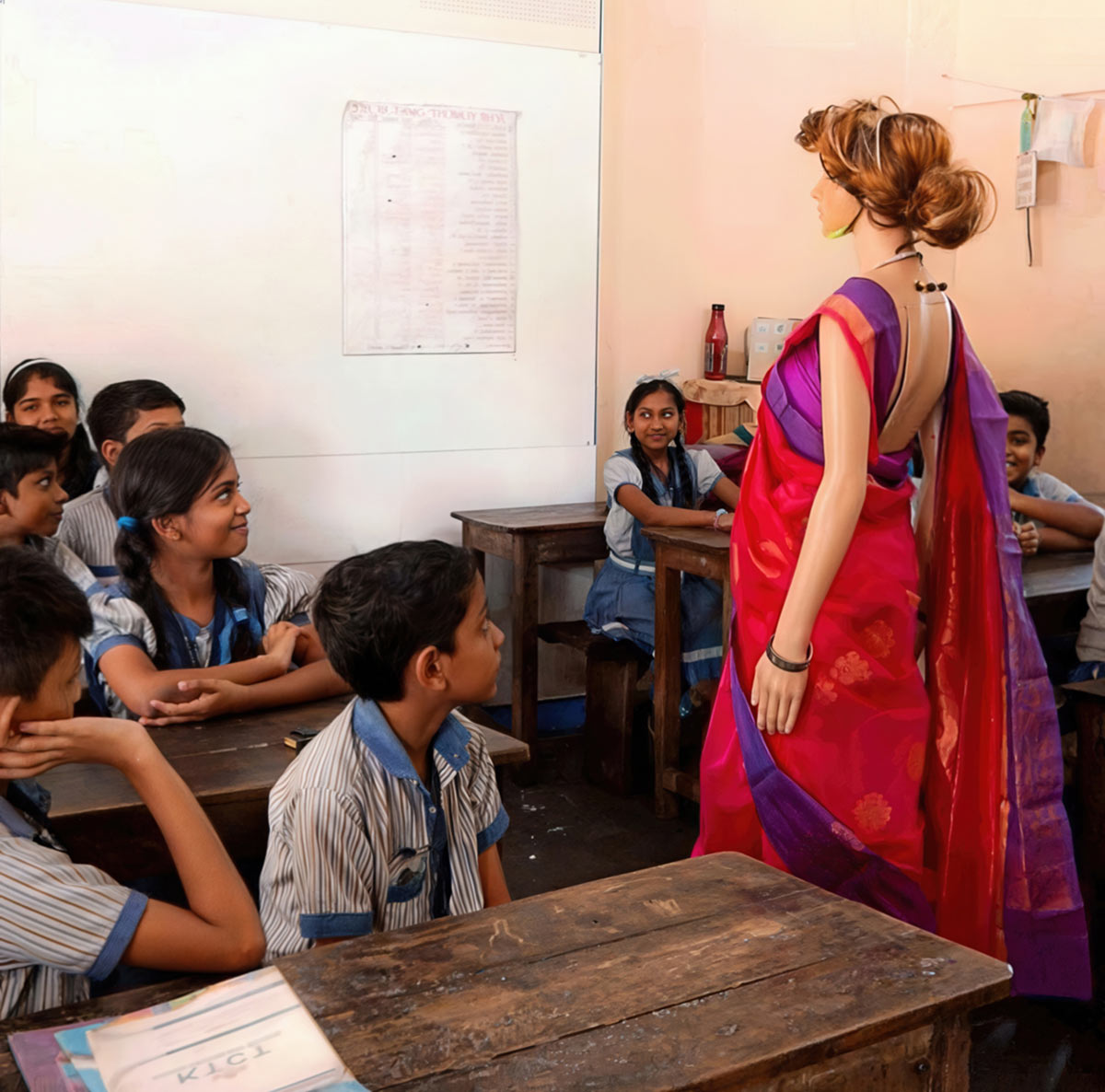 Робот-учитель Iris с генеративным искусственным интеллектом в Индии